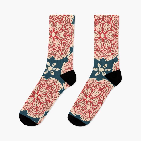 Item preview, Hand drawn abstract Christmas flower pattern. designed and sold by Limolida.