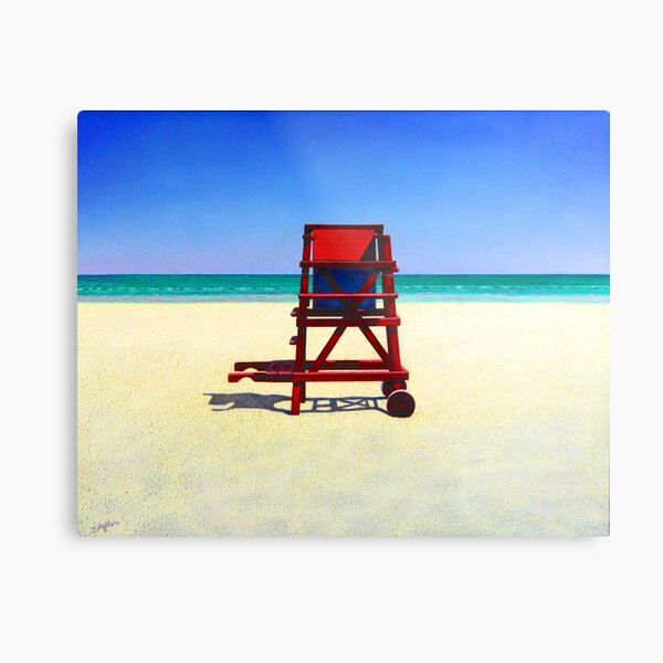 The Lifeguard Stand at New Smyrna Beach Metal Print