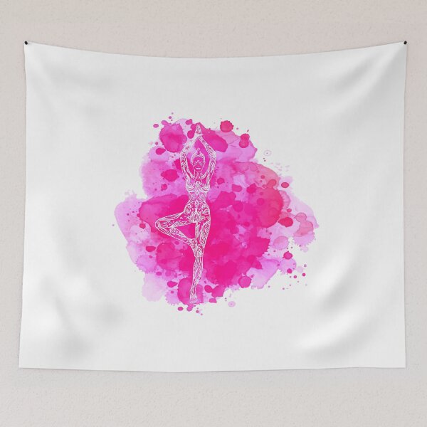 Item preview, Tree Pose Pink Vriksasana designed and sold by raliceyoga.