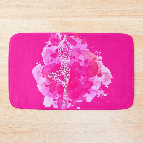 Item preview, Tree Pose Pink Vriksasana Pink Backgrownd designed and sold by raliceyoga.