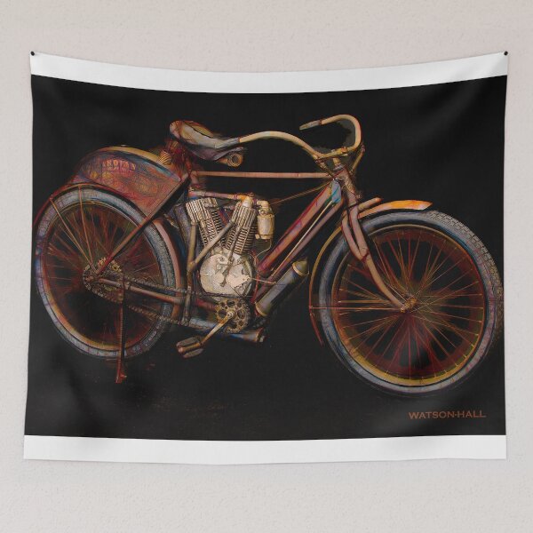 Item preview, Vintage Motorcycle - Indian 1908 designed and sold by Marlene Watson-Hall.