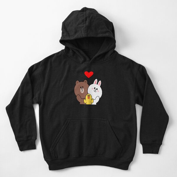 Disover Brown bear cony bunny rabbit duck we love you Kid Pullover Hoodie