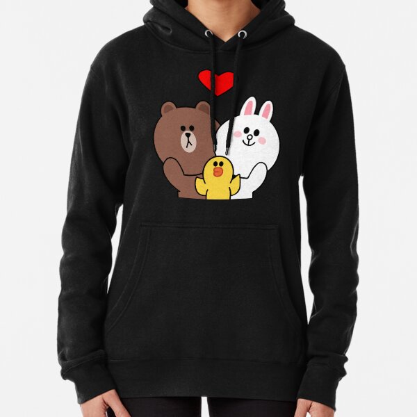 Brown bear cony bunny rabbit duck we love you Pullover Hoodie