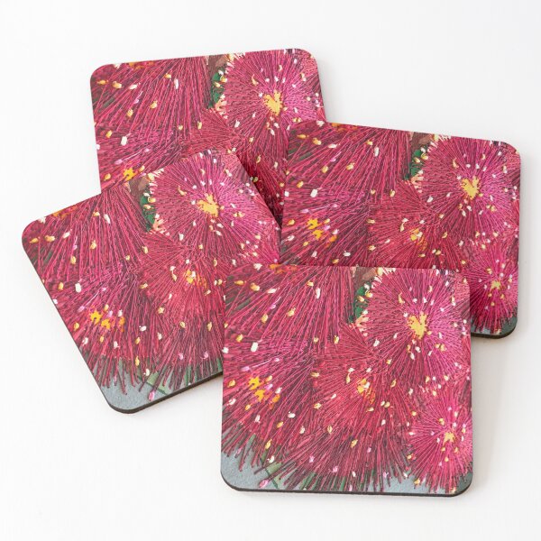 Item preview, Burgandy Native Bush Flowers by Australian Artist Leah Gay designed and sold by leahgay.
