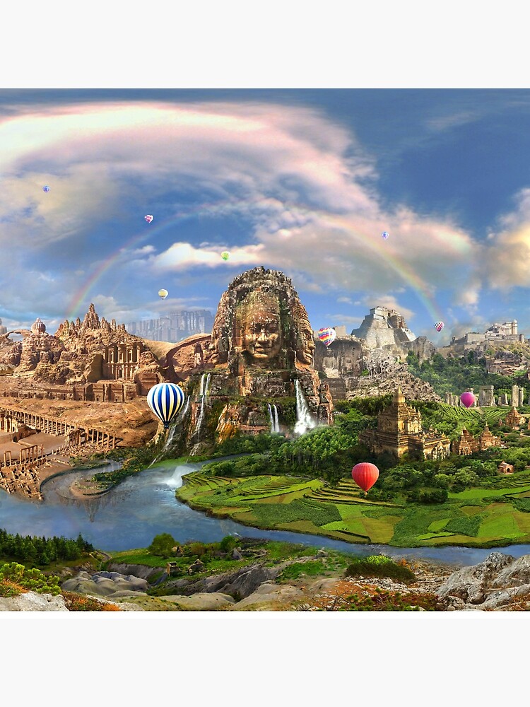 Valley Of The Temples - spiritual, peaceful temple art coexist by EPMattson