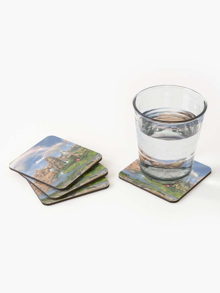 Alternate view of Valley Of The Temples - spiritual, peaceful temple art coexist Coasters (Set of 4)