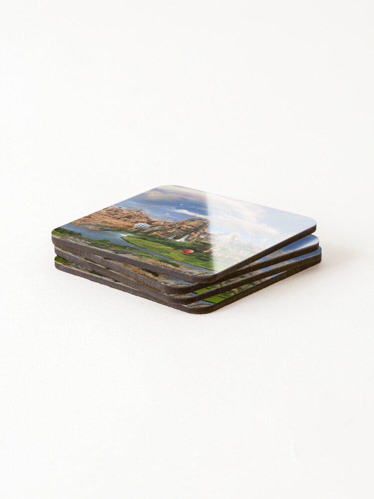 Alternate view of Valley Of The Temples - spiritual, peaceful temple art coexist Coasters (Set of 4)