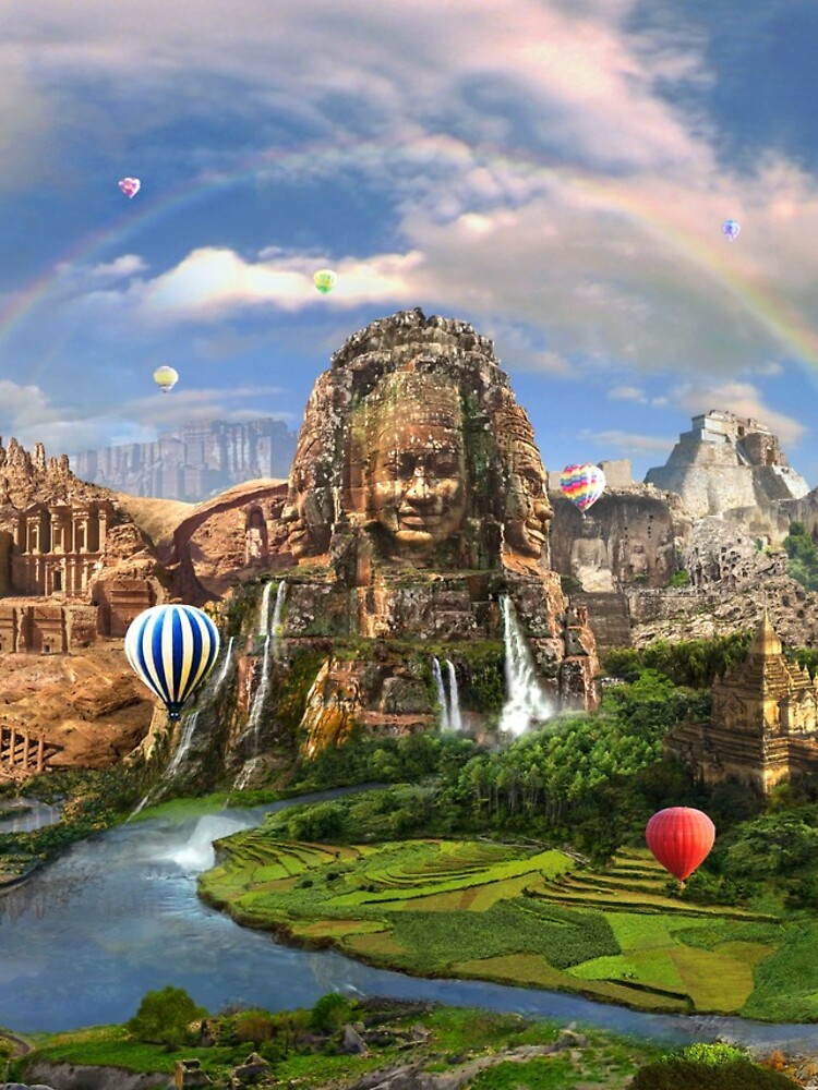 Valley Of The Temples - spiritual, peaceful temple art coexist by EPMattson