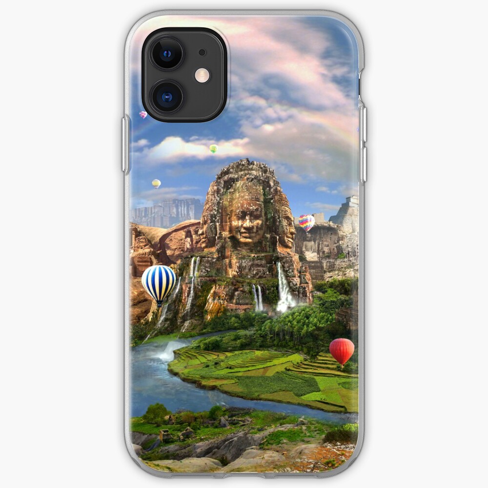 Valley Of The Temples - spiritual, peaceful temple art coexist iPhone Case