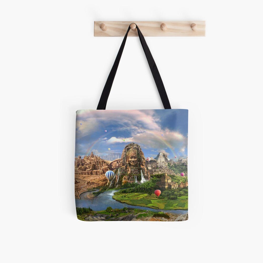 Valley Of The Temples - spiritual, peaceful temple art coexist Tote Bag