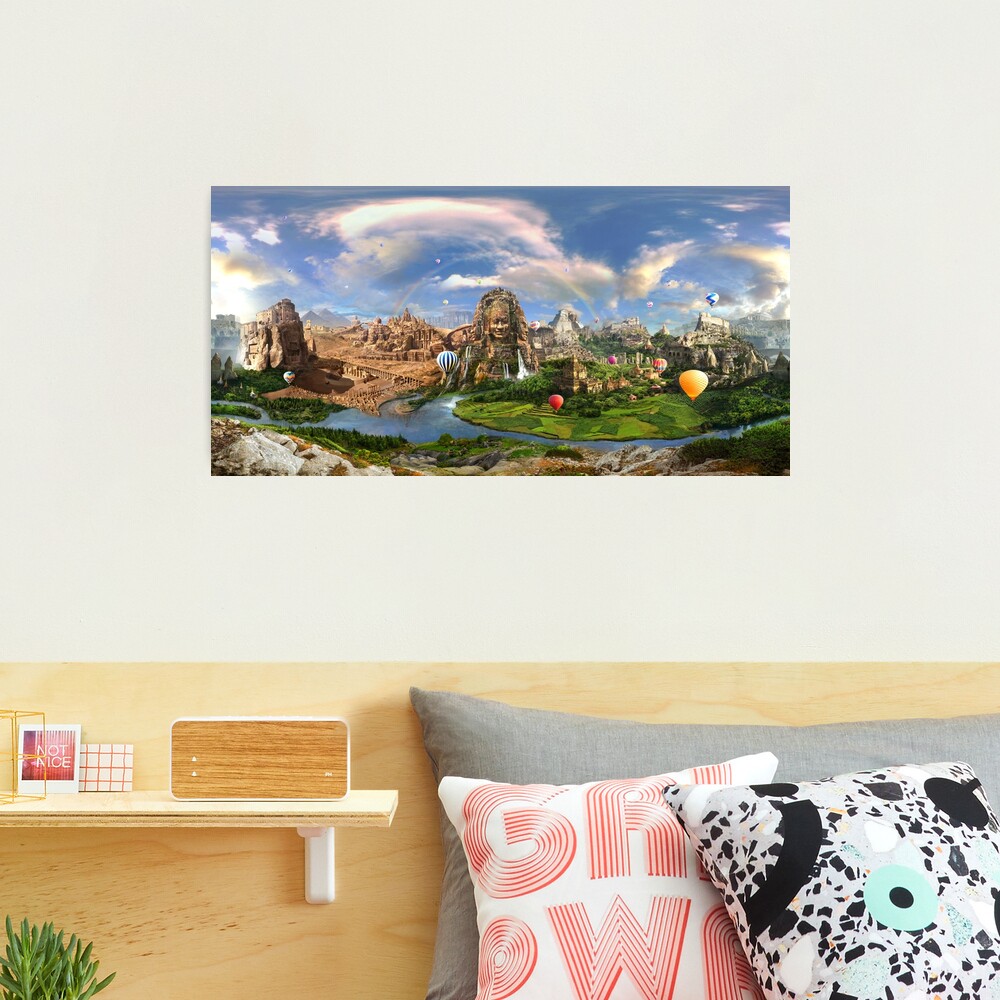 Valley Of The Temples - spiritual, peaceful temple art coexist Photographic Print