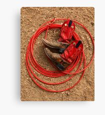 Red Boots and Red Lariat Canvas Print