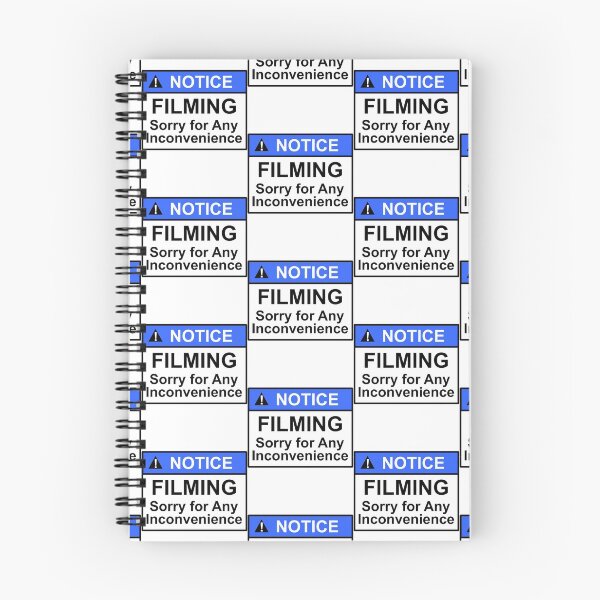 Item preview, Notice filming sorry for any inconvenience sign design designed and sold by SumoShark.