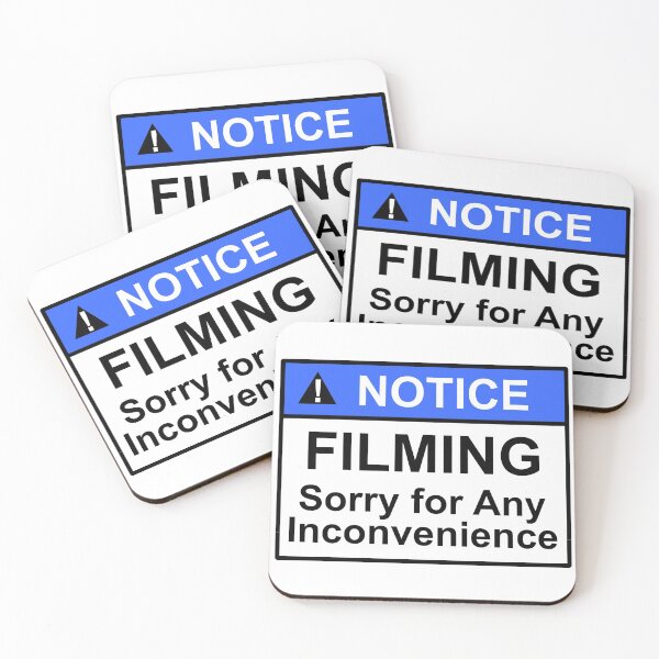 Item preview, Notice filming sorry for any inconvenience sign design designed and sold by SumoShark.