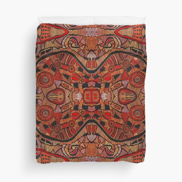 Tribal Ritual Spell Duvet Cover