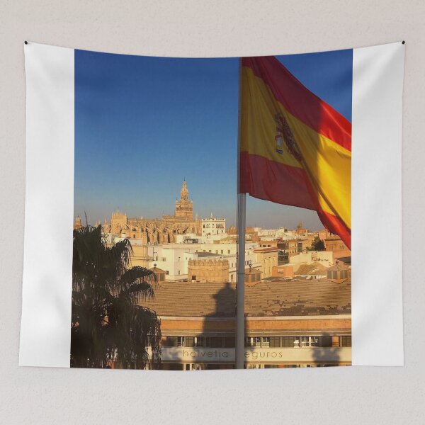Item preview, Spain Flag over Sevilla designed and sold by money33fuller.
