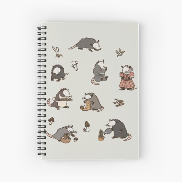 Cottagecore Opossums Spiral Notebook