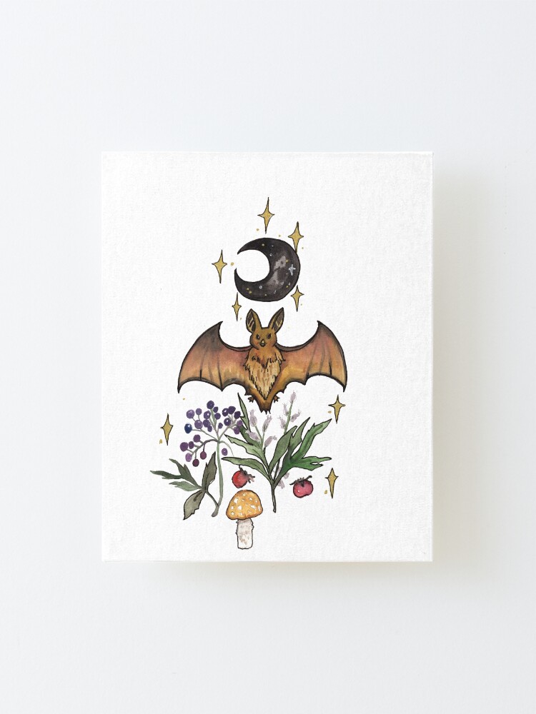 "Bat Sigil" Mounted Print for Sale by MoonandTrees Redbubble
