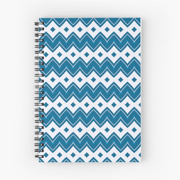 Item preview, White and Blue Zigzag Pattern designed and sold by Poetic Patterns Studio.
