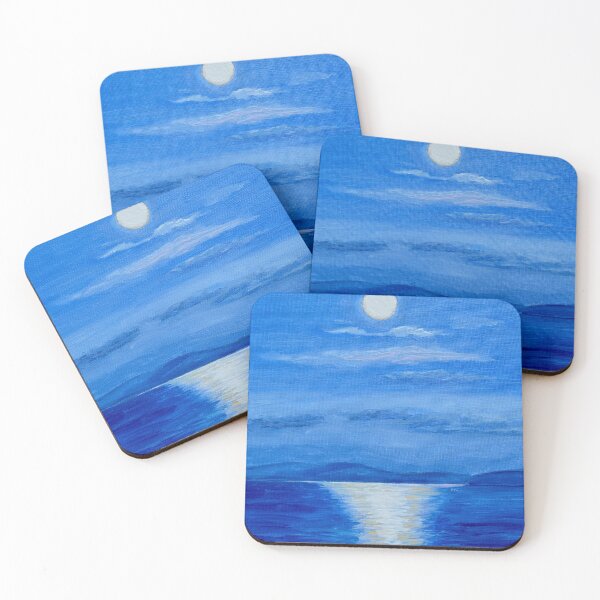 Item preview, Moonrise over Frederick Henry Bay and Tasman Peninsula designed and sold by Dai Wynn Fine Art.