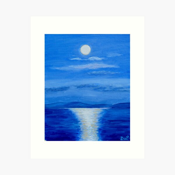 Item preview, Moonrise over Frederick Henry Bay and Tasman Peninsula designed and sold by Dai Wynn Fine Art.