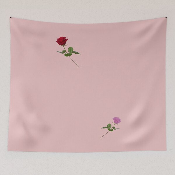 Item preview, Two Roses. Pink background designed and sold by MindTravel.