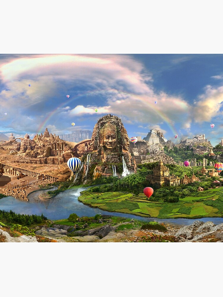 Valley Of The Temples - spiritual, peaceful temple art coexist by EPMattson