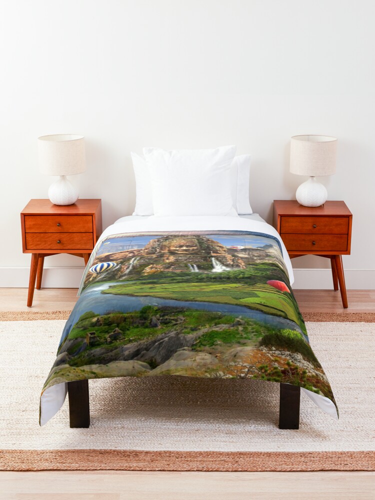 Alternate view of Valley Of The Temples - spiritual, peaceful temple art coexist Comforter