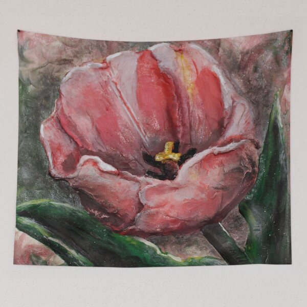 Item preview, Grandma's Garden series - Tulip polymer clay painting designed and sold by Pansymade.