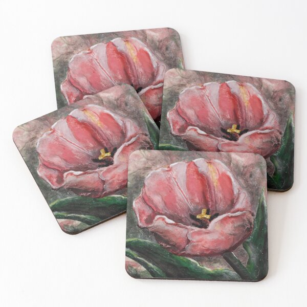 Item preview, Grandma's Garden series - Tulip polymer clay painting designed and sold by Pansymade.