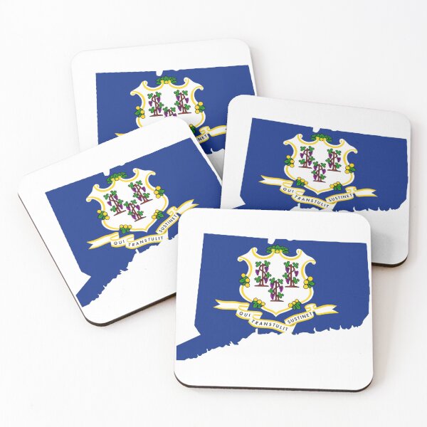 Item preview, Connecticut flag map designed and sold by marosharaf.