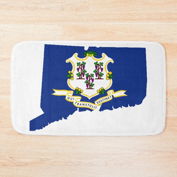 Item preview, Connecticut flag map designed and sold by marosharaf.
