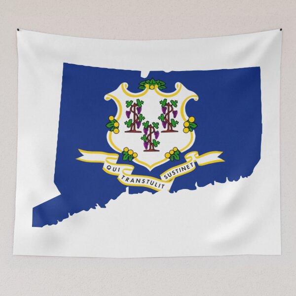 Item preview, Connecticut flag map designed and sold by marosharaf.