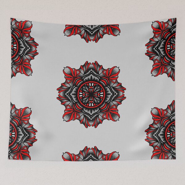 Item preview, New mandala red and black  designed and sold by dtmtattoo.