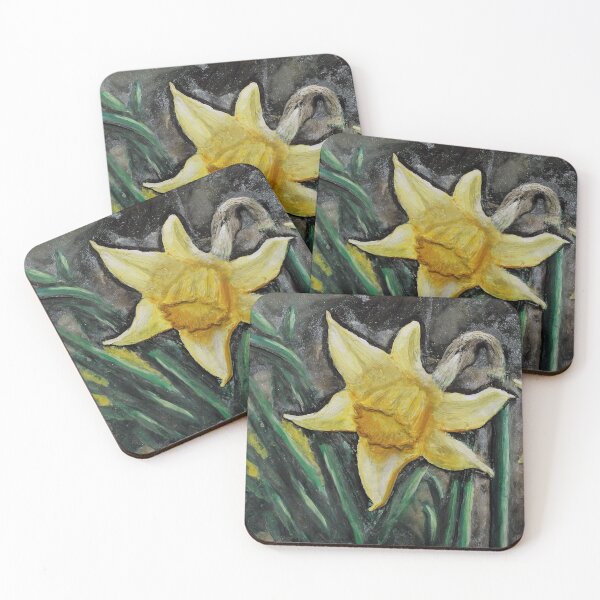 Item preview, Grandma's garden series - Daffodil polymer clay painting designed and sold by Pansymade.