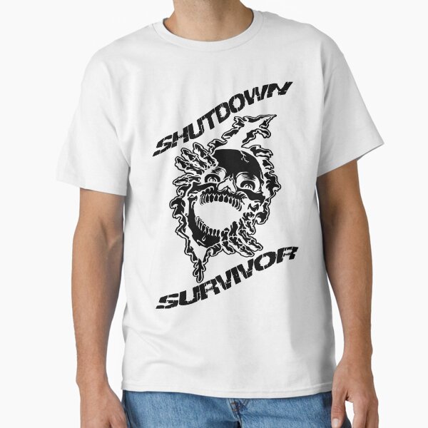 Item preview, SHUTDOWN SURVIVOR designed and sold by ScaffoldMob.