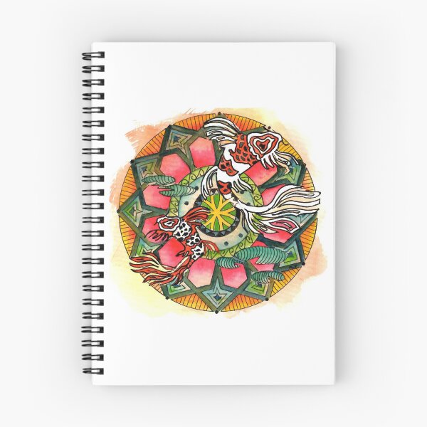 Aperçu de l'œuvre Aquarelle Mandala Poisson Koi créée et vendue par Michelle Potter Artist.