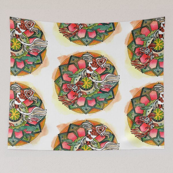 Item preview, Koi Fish Mandala Watercolor designed and sold by Michelle Potter Artist.