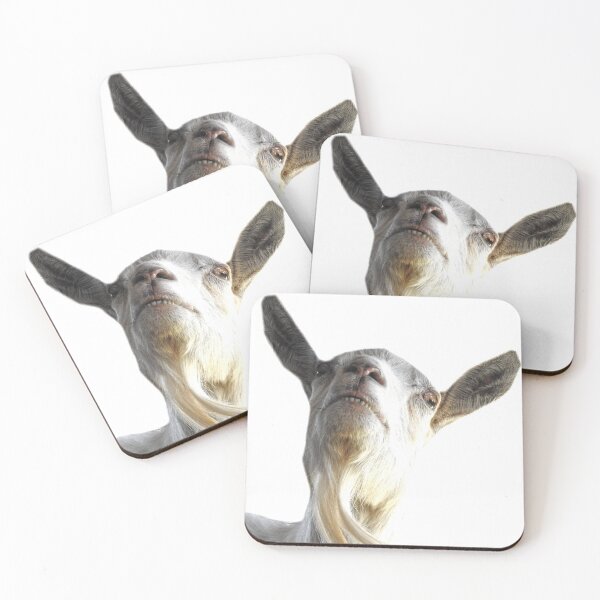 Item preview, funny alien goat face, smilling goat  designed and sold by Stephanie  Skeem.