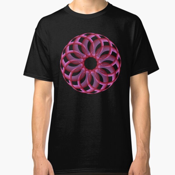 Spirograph with Red Pink Blue Classic T-Shirt