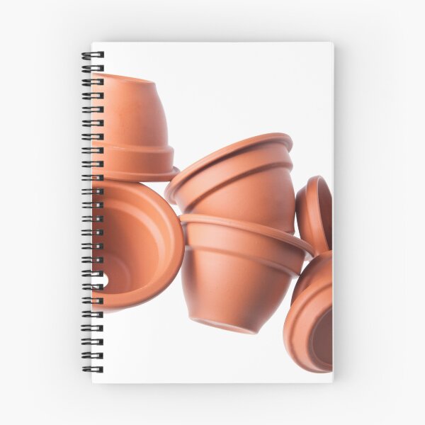 Item preview, Four scattered clay flowerpots designed and sold by Arletta Cwalina.