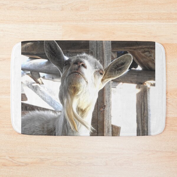 Item preview, funny smilling goat face, goat beard designed and sold by Stephanie  Skeem.