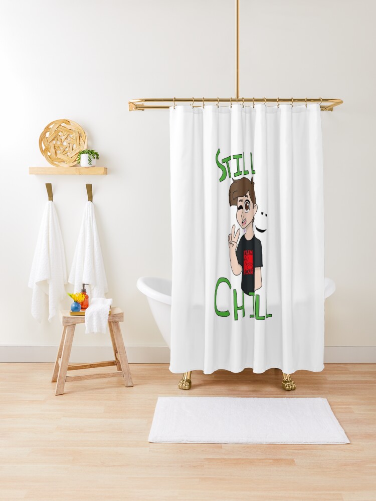 Flamingo Roblox Youtuber Resign Shower Curtain By Zippykiwi Redbubble - flamingo roblox wallpaper