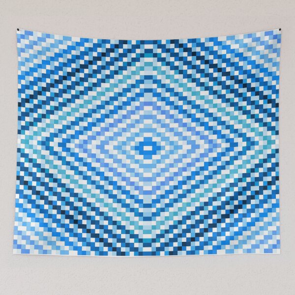 Item preview, Blue Turquoise Digital Diamond Mosaic designed and sold by 2sweetsDesign.