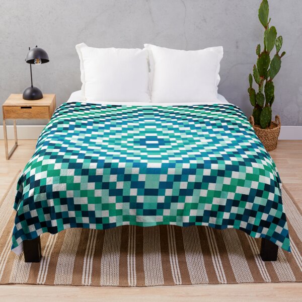 Item preview, Teal Turquoise Blue Digital Diamond Mosaic designed and sold by 2sweetsDesign.