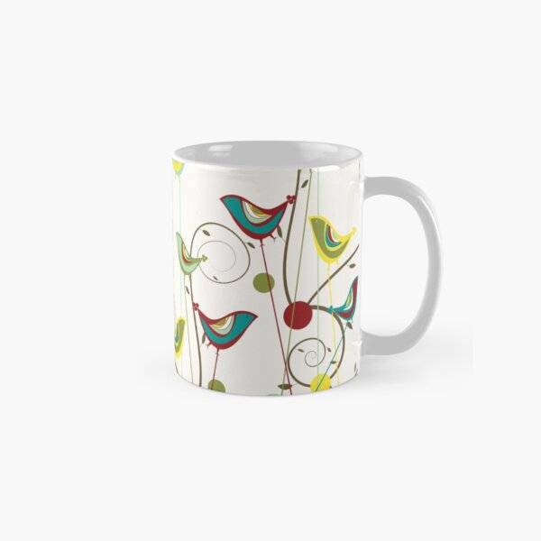 Item preview, Colorful Whimsical Summer Red, Teal and Yellow Birds with Swirls © fatfatin designed and sold by fatfatin.
