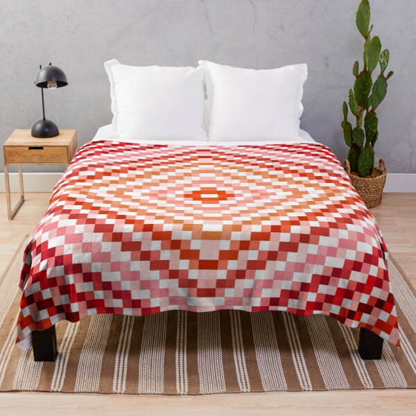 Item preview, Orange Red Pink Digital Diamond Mosaic designed and sold by 2sweetsDesign.
