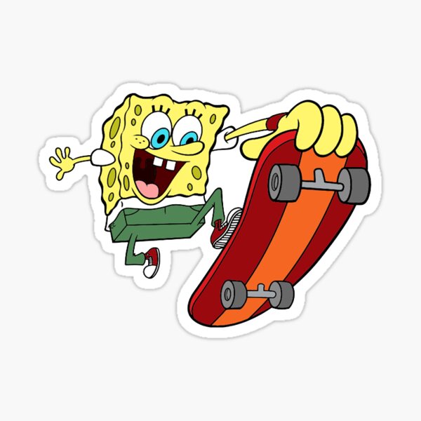 Spongebob Sipping Drink Sticker for Sale by I K