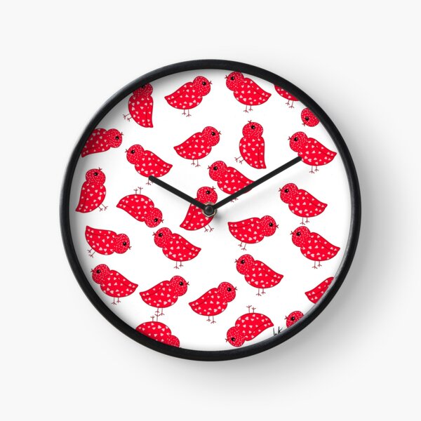 Valentine Fantasy Birdie Clock