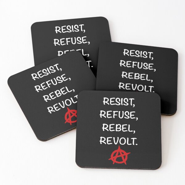 Item preview, Resist, Refuse, Rebel, Revolt. Anarchy, anarchist, revolution.  designed and sold by azule1.